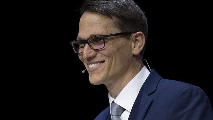 Martin Schlegel, Praesident des Direktoriums der Schweizerischen Nationalbank (SNB) spricht am "Let's Talk Symposium" am Freitag, 22. November 2025 im Kongresshaus in Zuerich. (KEYSTONE/Claudio Thoma)