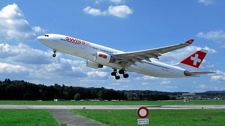 SCHWEIZ SWISS AIR LINES START