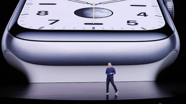epa07833095 Apple Vice President Product Marketing, Apple Watch, Stan Ng speaks during the Apple Special Event in the Steve Jobs Theater at Apple Park in Cupertino, California, USA, 10 September 2019. EPA- EPA/JOHN G. MABANGLO