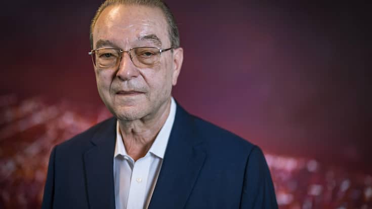 Bild: Philippe Rossier, 5.3.2025, Zuerich, Oswald GrÃ¼bel, 81, ex-CEO CS und UBS. Mit Christian Kolbe