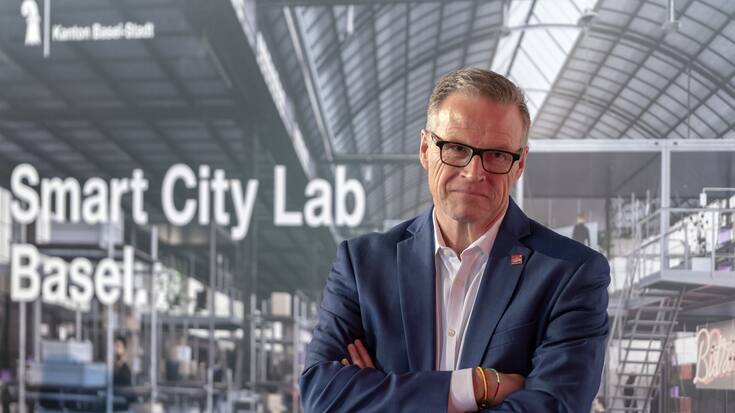 Andreas Meyer, CEO SBB, an der Eroeffnung des Smart City Lab in Basel am Mittwoch, 10. April 2019. Das Lab Basel bietet bis 2024 auf rund 160000 Quadratmetern Raum fuer Partnerinnen und Partner aus Wirtschaft, Wissenschaft und Verwaltung innovative Loesungen fuer Mobilitaet, Logistik und mehr zu entwickeln und zu testen. (KEYSTONE/Georgios Kefalas)