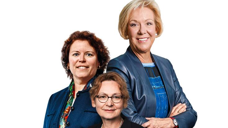 Wanda Eriksen-Grundbacher (RAB), Anne Eckhardt (Ensi) und Monika Ribar (SBB, v.l.)