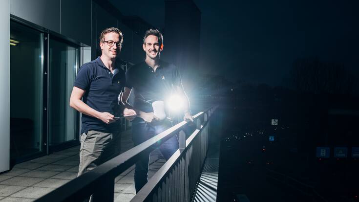Lorenz Meier (l.) und Kevin Sartori, Gruender von Auterion