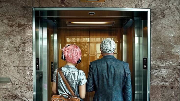 HZ FOKUS Boomers versus GenZ at work KI illustration