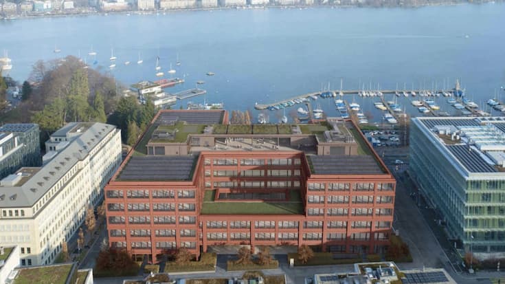 <p>Zu gross? Zu teuer? In den Neubau der Swiss Re auf dem Gelände des ehemaligen Mythenschlosses werden vielleicht gar keine Swiss-Re-Mitarbeiter einziehen.</p>