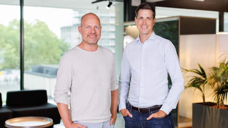 <p>Pair-Finance-­Gründer Stephan Stricker (l.) und Schweiz-Chef Marko Kusigerski vereinen Inkasso mit Marketing.</p>