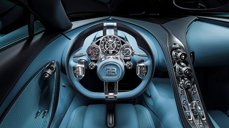 Cockpit-Instrumente von Concepto: Der Bugatti Tourbillon und sein Schweizer Herz.
