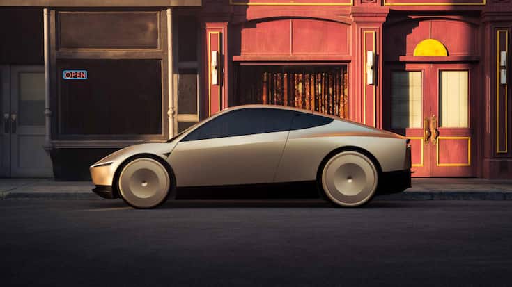 <p>Tesla präsentiert sein Robotaxi Cybercab in den USA (Oktober 2024).</p>