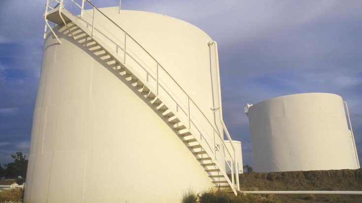 "Diamond Shamrock Oil Tanks at Turpin, OK"