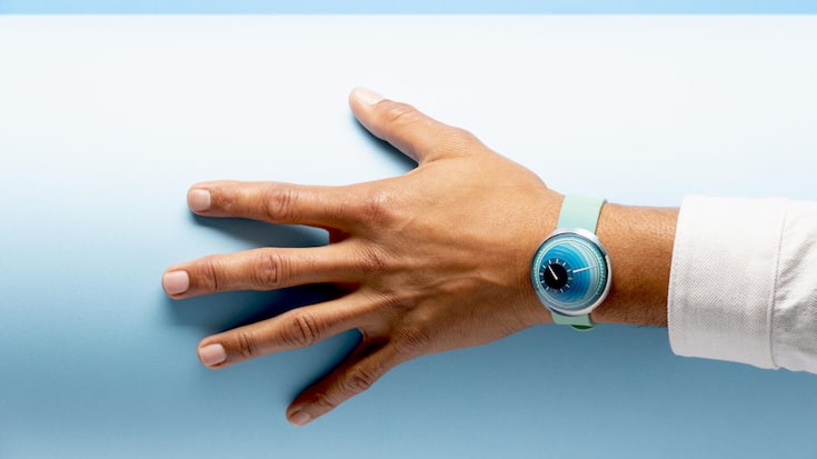 <p>Die neue Art Watch von Ressence: Kunst von Daniel Engelberg am Handgelenk.</p>