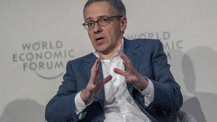 World Economic Forum Annual Meeting 2025 in Davos Alessandra Galloni, Editor-in-Chief, Reuters, Canada Allison Schrager, Senior Fellow, Manhattan Institute for Policy Research, USA Graham Allison, Douglas Dillon Professor of Government, Harvard Kenne…