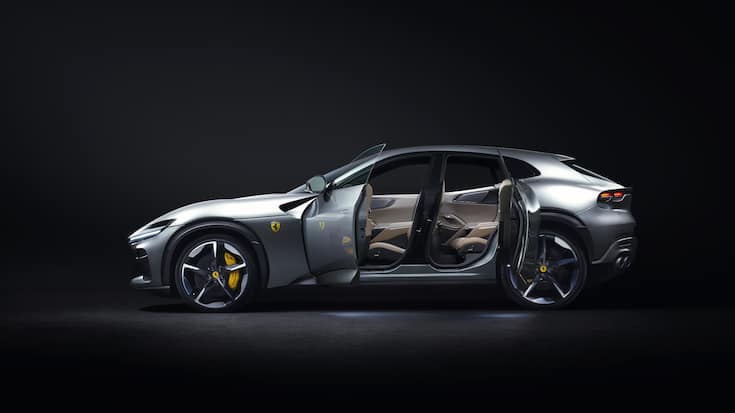 <p>Der Ferrari Purosangue hat vier Türen. Dank des bärenstarken 12-Zylindermotors ist der Wagen aber ein Sportwagen. </p>