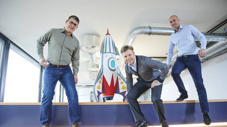 Stefan Thiel, Martin Stadler und Stefan Weber (v.l.) schaffen Transparenz in Sachen Vermögen.