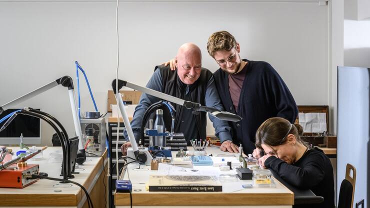 Pierre Biver mit seinem Vater Jean-Claude.