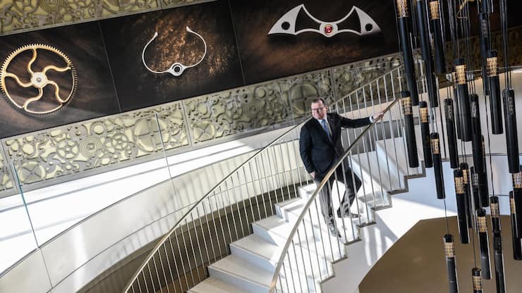 Plan-les-Ouates (GenÃ¨ve), 13 fÃ©vrier 2023. Thierry Stern, prÃ©sident de l'horloger Patek Philippe. Â©FranÃ§ois Wavre | Lundi13