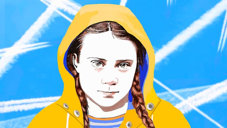 Greta Thunberg Fliegen