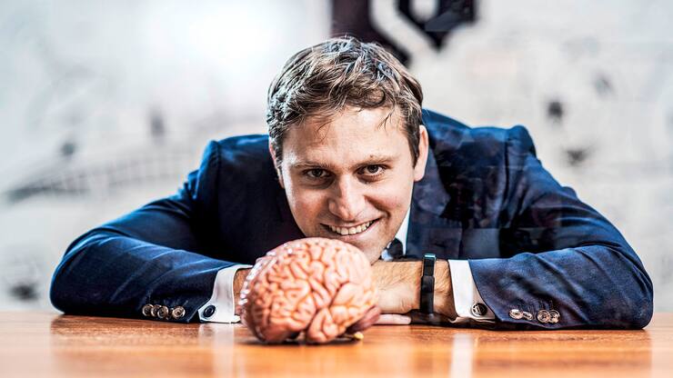 Pascal Kaufmann, Starmind Founder und CEO, am Freitag (8.2.2019) im Hauptquartier der Firma in KÃ¼snacht ZH. Foto: Thomas Egli