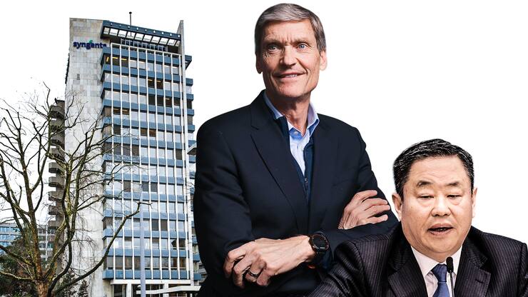 Syngenta-CEO Erik Fyrwald (o.), VR-Präsident Frank Ning (l.).