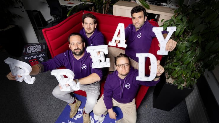 WertschöpferReto Wenger, Dave Hengartner, Vinzenz Leuenberger und Ralph Hartmeier (v.l.) treiben Innovation kostensenkend und ertragssteigernd voran.