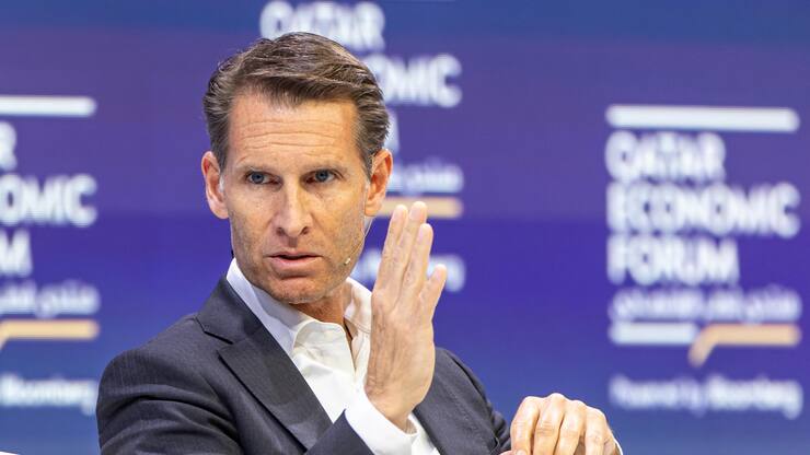 Steffen Meister, chairman of Partners Group Holding AG, at the Qatar Economic Forum (QEF) in Doha, Qatar, on Tuesday, May 14, 2024. More than 1,000 corporate and government leaders arrive in Qatar this week for an economic gathering in a city to which all roads have led over the past year. Photographer: Christopher Pike/Bloomberg