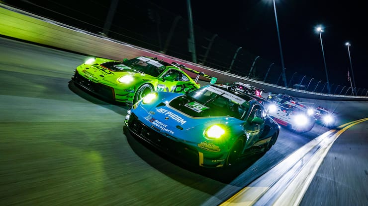 Daytona: Rolex 24 at Daytona on January, 21, 2023, Photo by Juergen Tap Porsche 911 GT3 R, Wright Motorsports 16, Ryan Hardwick USA, Jan Heylen B, Zacharie Robichon CDN, Dennis Olsen N Daytona United States of America *** Daytona Rolex 24 at Daytona on January, 21, 2023, Photo by Juergen Tap Porsche 911 GT3 R, Wright Motorsports 16 , Ryan Hardwick USA , Jan Heylen B , Zacharie Robichon CDN , Dennis Olsen N Daytona United States of America Porsche 911 Racing