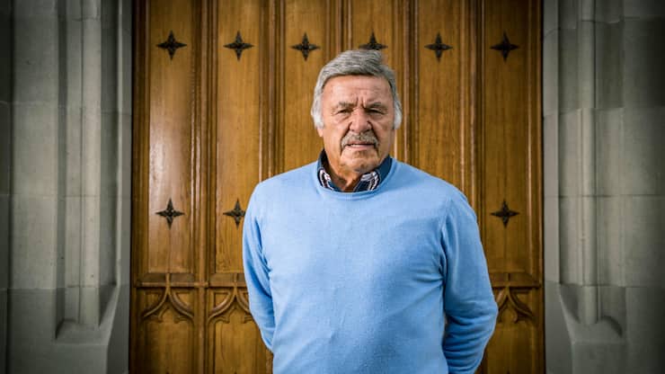 Foto: Thoas Meier. Rapperswil - Jona (SG), 12.06.18. Katholik Hausi Leutenegger zum Papst-Besuch. Er hat ihn vor 49 Jahren schon mal in Genf gesehen.