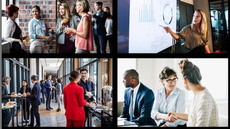 Symbolbilder Networking / Collage Bilanz 01/22