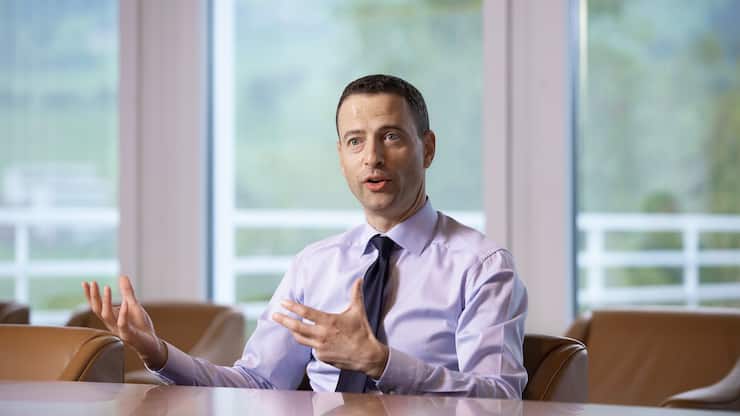 Baar: Interviewbilder und Portraits von Gary Nagle, CEO Glencore. Bild: Matthias Jurt (Baar, 10. September 2021)