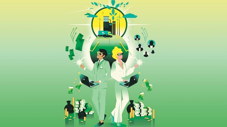 Mit Investments aus dem Nachhaltigkeitsuniversum wie in ­Wasserstoff oder Windkraft können Anleger durchaus auf einen ­grünen Zweig kommen.