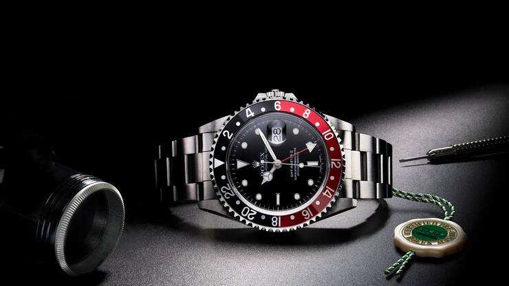 Das Siegel des Vertrauens: Von Rolex zertifizierte Secondhand-Uhr.