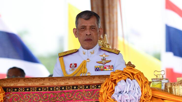 Thai King Maha Vajiralongkorn presides over the annual royal ploughing ceremony at the Sanam Luang park in Bangkok, Thailand. 09 May, 2019. (Photo by Anusak Laowilas/NurPhoto via Getty Images)