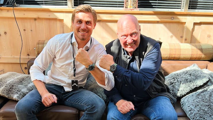 Norqain-Chef Ben Küffer und sein Mentor Jean-Claud Biver, Uhrenlegende