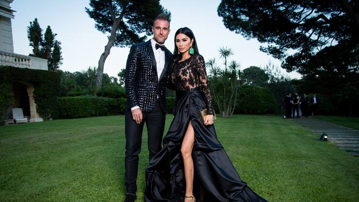 CAP D'ANTIBES, FRANCE - MAY 17:  Philipp Plein and Morgan Osman pose for portraits at the amfAR Gala Cannes 2018 cocktail at Hotel du Cap-Eden-Roc on May 17, 2018 in Cap d'Antibes, France.  (Photo by Pascal Le Segretain/amfAR/WireImage for amfAR)