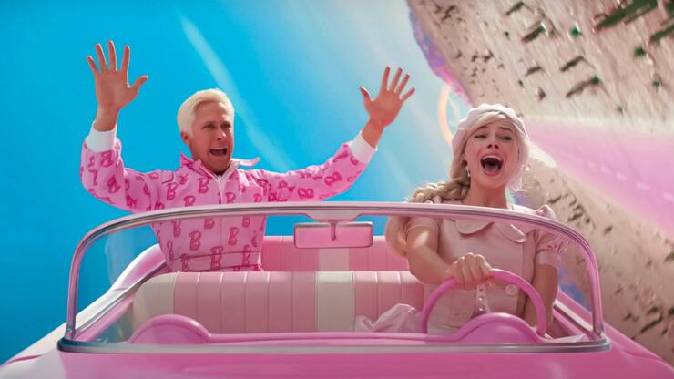 Ryan Gosling und Margot Robbie als Ken und Barbie im neuen Barbie-Film.