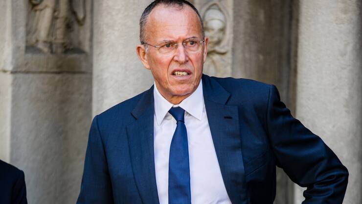 Robert F. Spoerry, 2018 an der Abdankung Andy Rihs