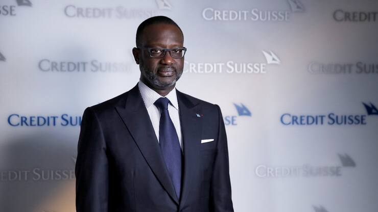 Tidjane Thiam, chief executive officer of Credit Suisse Group AG, poses for a photograph before a Bloomberg Television interview in Zurich, Switzerland, on Wednesday, Oct. 30, 2019.Photographer: Stefan Wermuth/Bloomberg