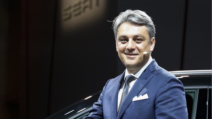 Luca de Meo, chairman of Espanola de Automovil Turismo (SEAT), stands for a photograph next to the company's new Arona compact sports utility vehicle (SUV) during a launch event for in Barcelona, Spain, on Monday, June 26, 2017. Seat was founded in 1950 as an assembler of Fiat models and bought by Volkswagen AG in 1986. Photographer: Pau Barrena/Bloomberg