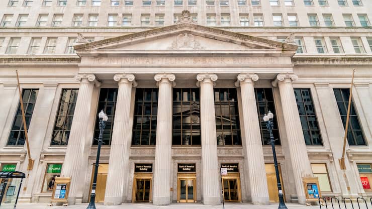 Das Bankgebäude der Continental Illinois: Eins der damals grössten US-Geldhäuser.