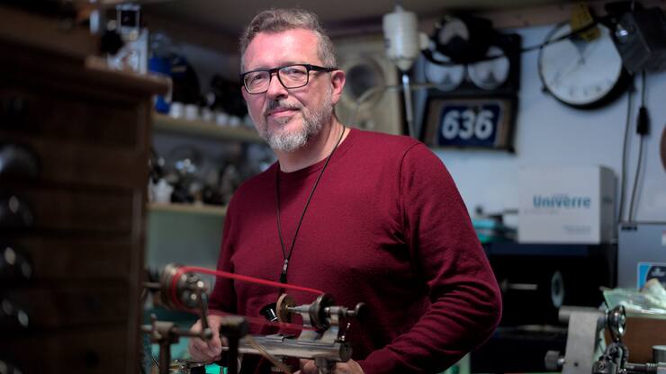 Cédric Johner in seinem Atelier.