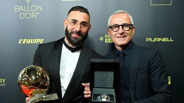 Benzema trug am rechten Handgleenk einen «Juste un Clou» von Cartier, am linken eine Richard Mille RM65-01 in Rosé-Gold.