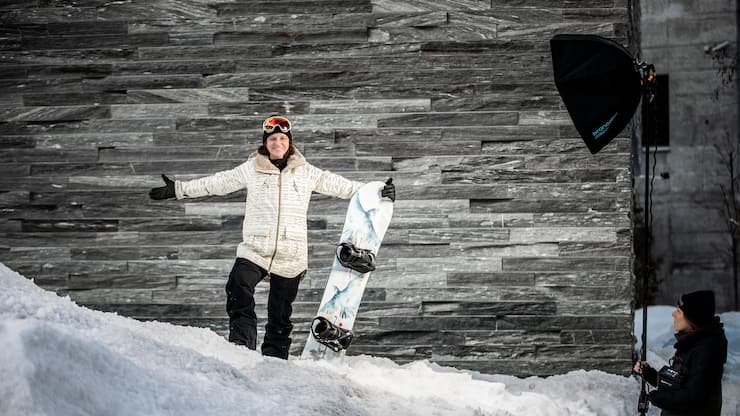 Laax, 18.01.2019, Donna Carpenter Burton, Mitbesitzerin und Co-CEO von Burton posiert im Rocksresort in Laax am Freitag, 18. Januar 2019, in Laax. (Nicola Pitaro).