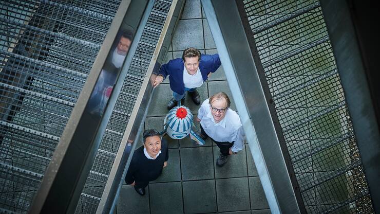 Kynan Eng, Sven-Erik Jacobsen und Tobi Delbrück (v.l.)