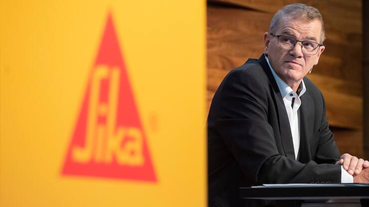 CEO Paul Schuler spricht an der Bilanzmedienkonferenz des Chemieunternehmens Sika, aufgenommen am Freitag, 22. Februar 2019 in Zuerich. (KEYSTONE/Ennio Leanza)