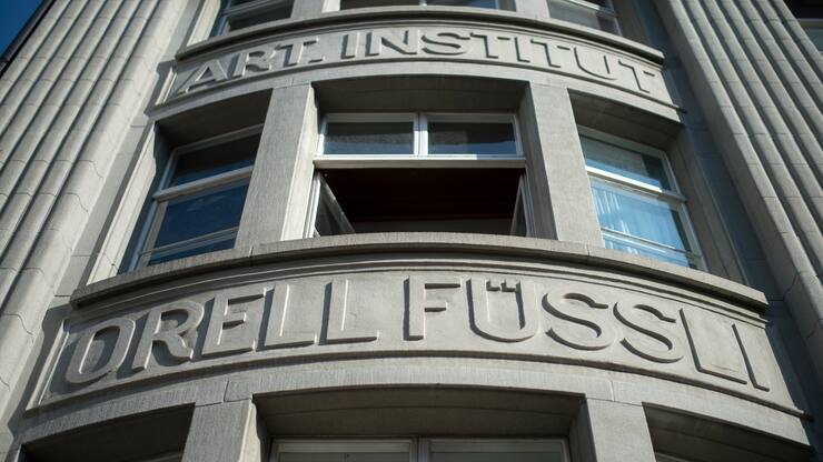 Blick auf den Hauptsitz der Orell Fuessli Holding AG, aufgenommen am Mittwoch, 12. August 2015, in Zuerich. (KEYSTONE/Ennio Leanza)