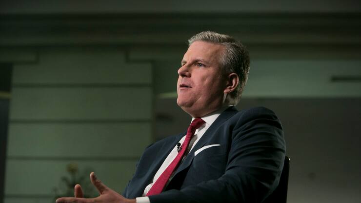 Christian Meissner, head of global corporate and investment banking at Bank of America Corp., speaks during a Bloomberg Television interview in New York, U.S., on Tuesday, May 27, 2014. Meissner spoke about the bank's involvement in sports-franchise transactions, corporate mergers and acquisitions, and the outlook for investment banking. Photographer: Scott Eells/Bloomberg *** Local Caption *** Paul Stefanick