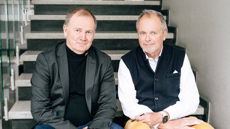 Oddmund Braaten (links) und Kim Ludvigsen haben eine KI-basierte Dolmetscher-Software in der Pipeline.