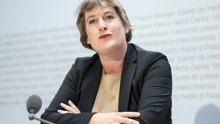 Sabine DÕAmelio-Favez, Designierte Direktorin der Eidgenoessischen Finanzverwaltung, EFV, stellt sich den Medien vor, am Mittwoch, 26. August 2020, in Bern. (KEYSTONE/Peter Schneider)