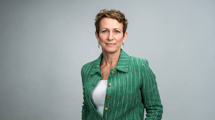 Inga Beale, chief executive officer of Lloyds of London, poses for a photograph following a Bloomberg Television interview in London, U.K., on Wednesday, July 11, 2018. Beale said she wants to seek a leadership role in at least one more company after leaving the insurance market next year. Photographer: Chris J. Ratcliffe/Bloomberg