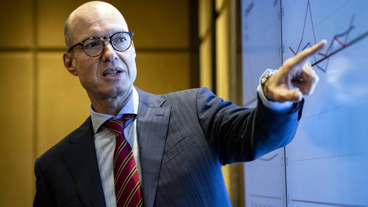 Jacques Sanche, CEO, spricht an der Bilanzmedienkonferenz von Bucher Industries AG am Mittwoch, 4. Maerz 2020, in Zuerich. (KEYSTONE/Alexandra Wey)