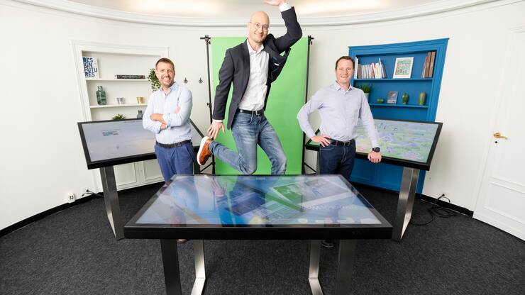 Maurice Haelg, Beat Bruehwiler und Gaetan Marti von Atracsys, Lausanne